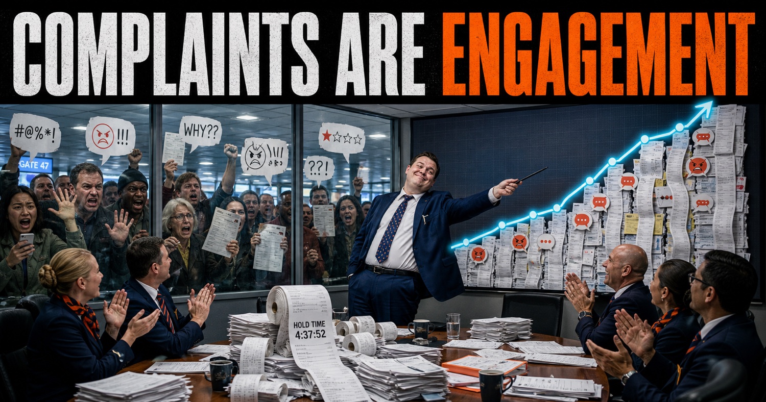 FlyAndCry turns passenger complaints into record engagement