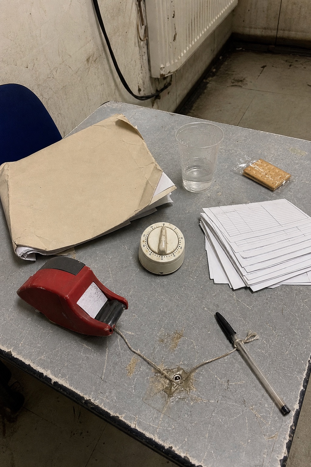 Low-cost FlyAndCry refund observation kit with a tied pen